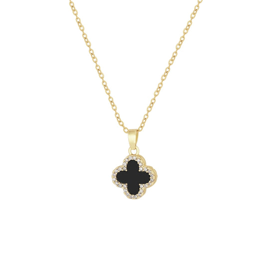 double-sided four-leaf clover necklace