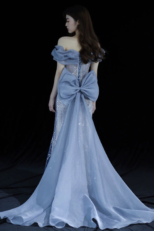 , Blue evening dresses,