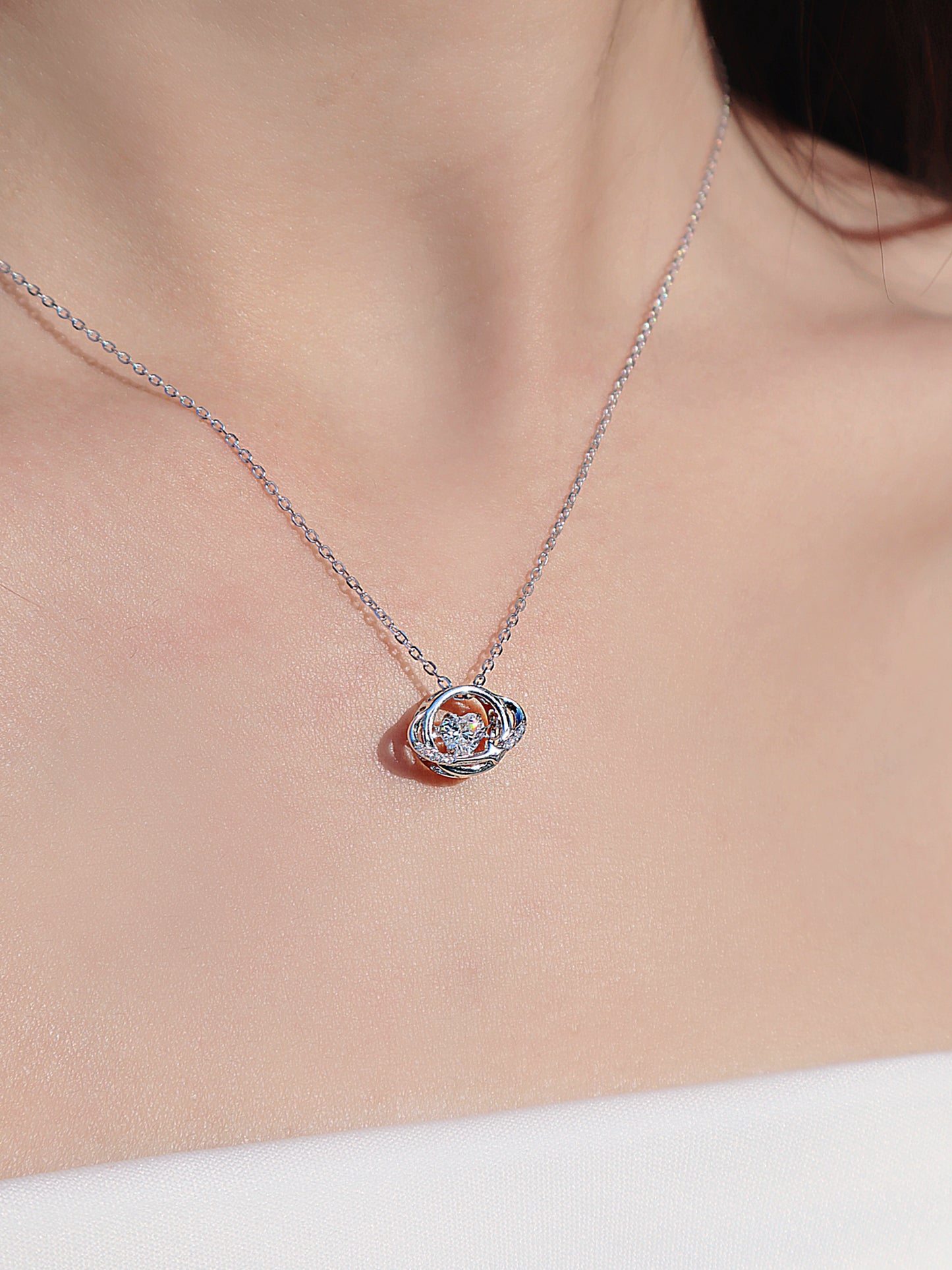 Weiling original heart of the galaxy necklace S925  silver.