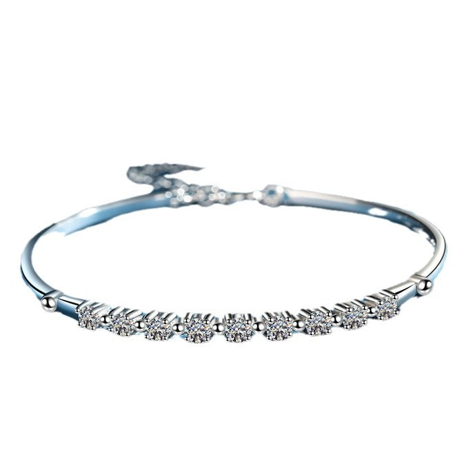 S925 sterling silver bracelet moissanite bracelet