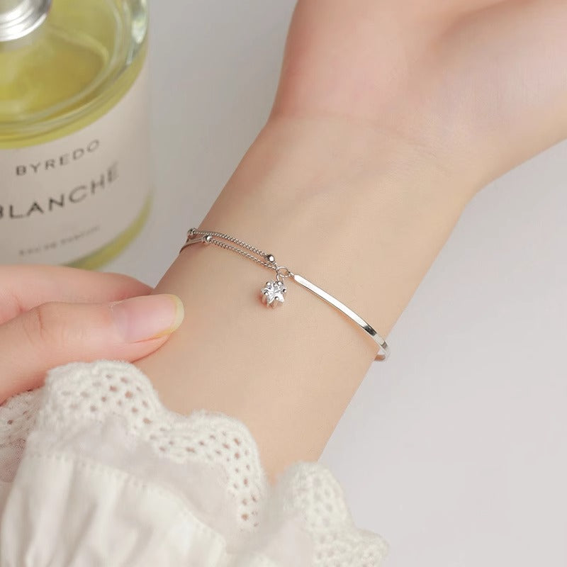 Starry series zircon bracelet women's light luxury niche exquisite 2024 new girlfriend hand jewelry to give girlfriend gifts