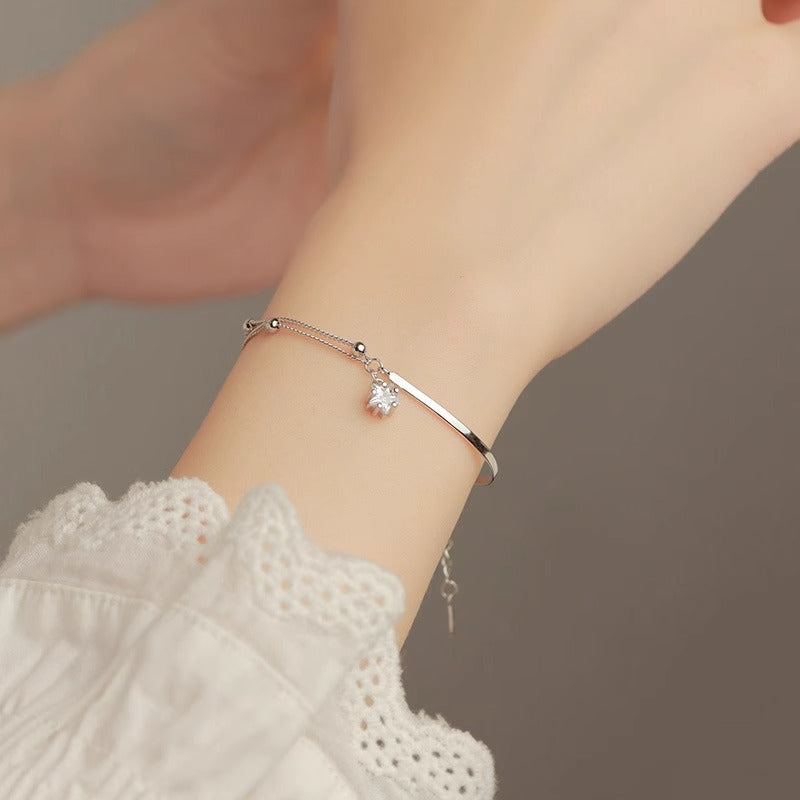 Starry series zircon bracelet women's light luxury niche exquisite 2024 new girlfriend hand jewelry to give girlfriend gifts