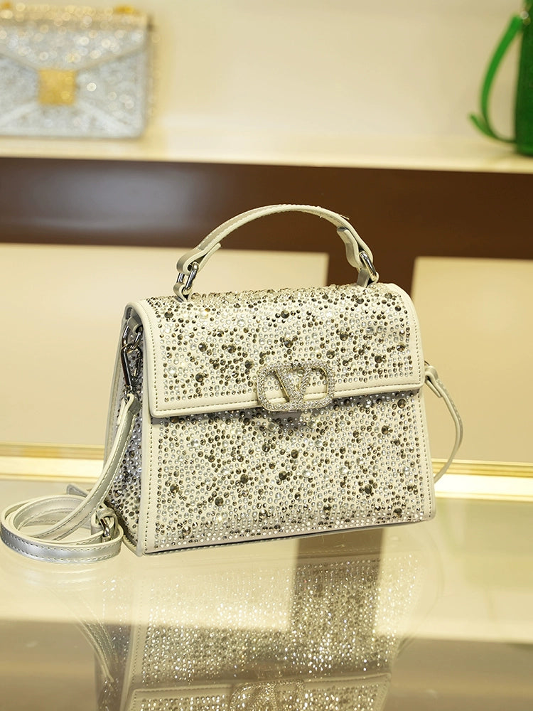 Handbag Diamond Women's Bag  Full Diamond Trend Fashion Small .