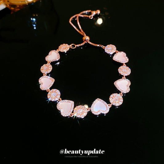 rose gold zircon bracelet